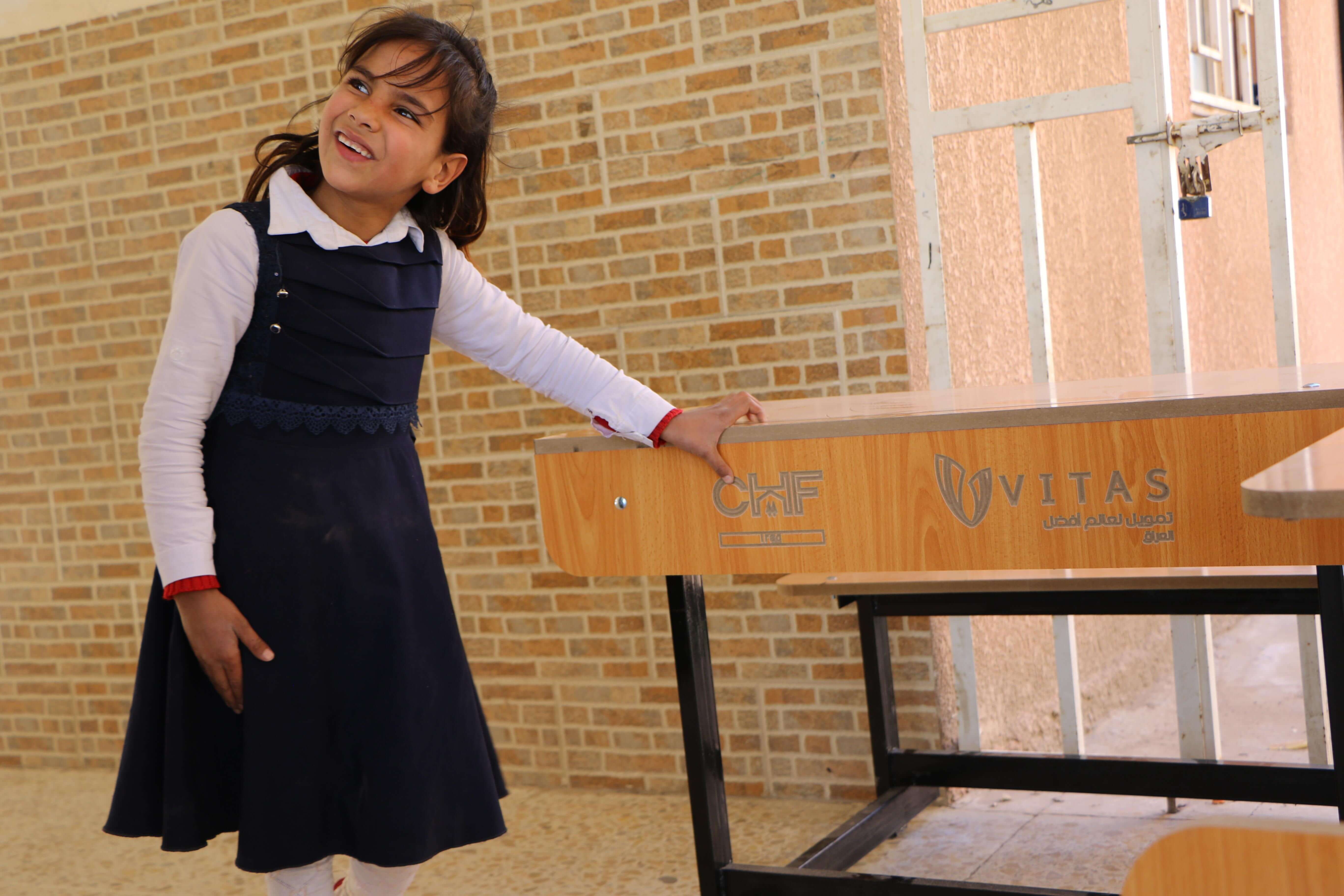 community events - CHF Vitas Iraq equips public schools with desks and whiteboards